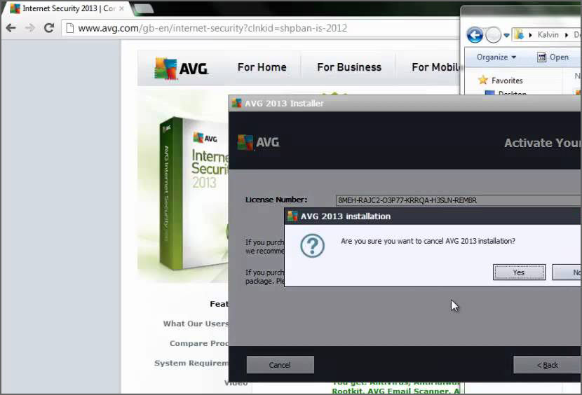 avg internet security license key