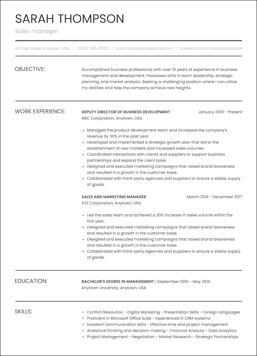 Basic Light Resume