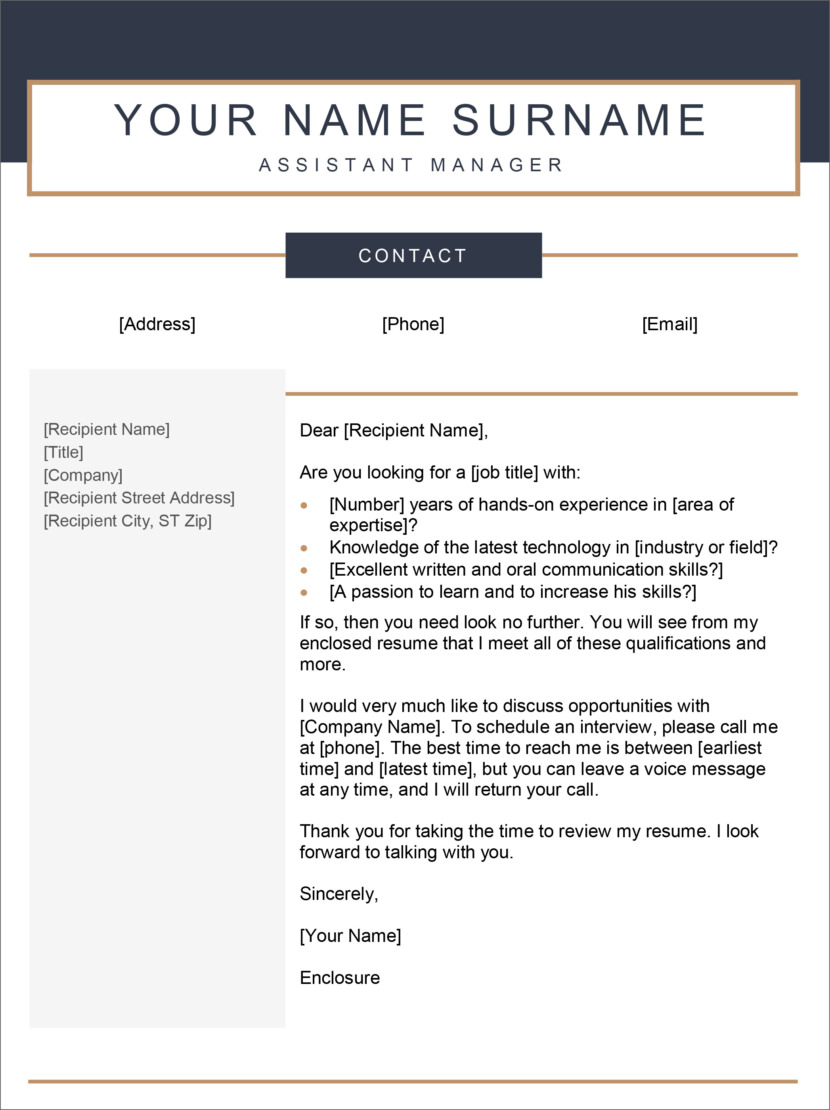 Screenshot of free cover letter templates in Microsoft Word Docx