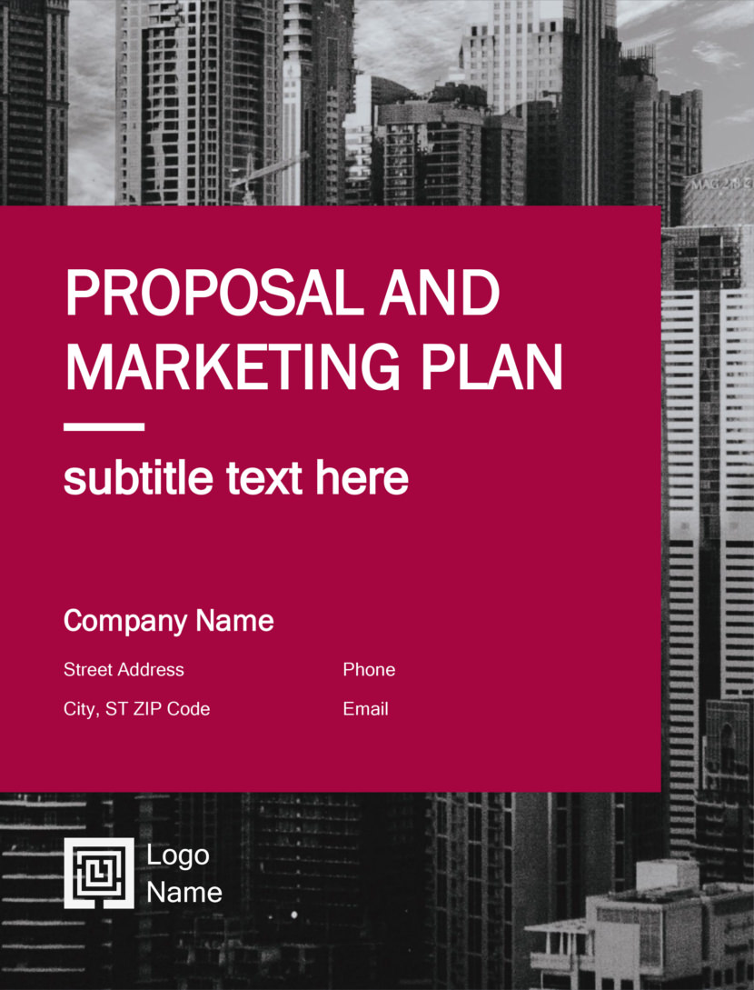 Screenshot of business plan proposal template in office word docx and powerpoint format