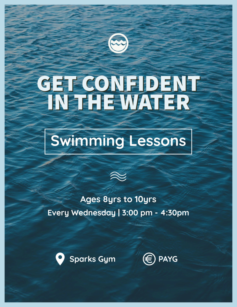 swimming lesson Free Poster And Flyer Templates