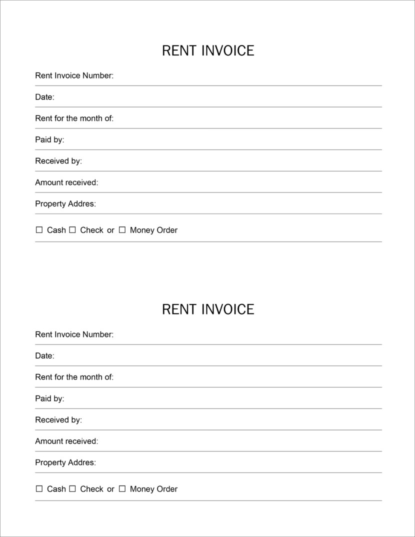 Screenshot of receipt template in Microsoft Excel Xlsx format