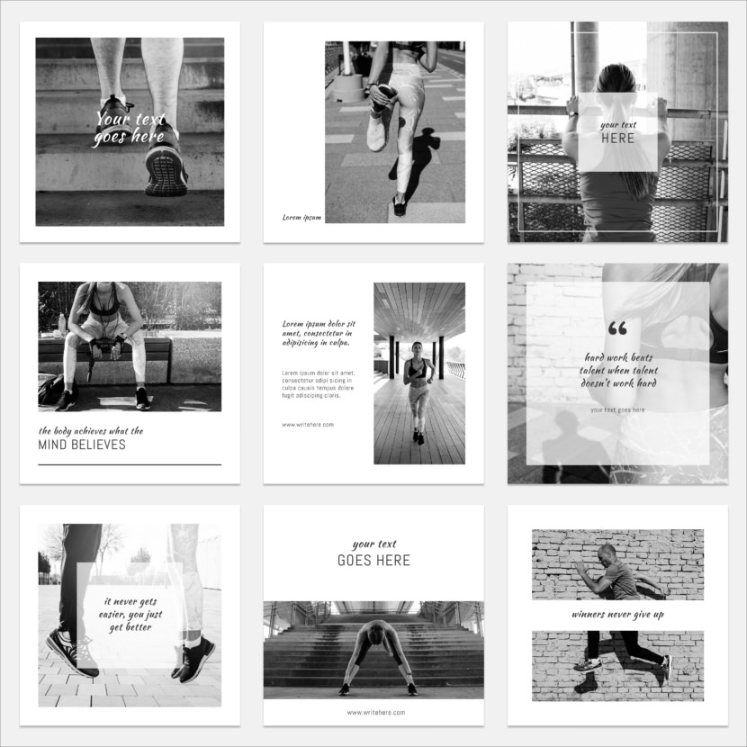 Black & White Instagram Template