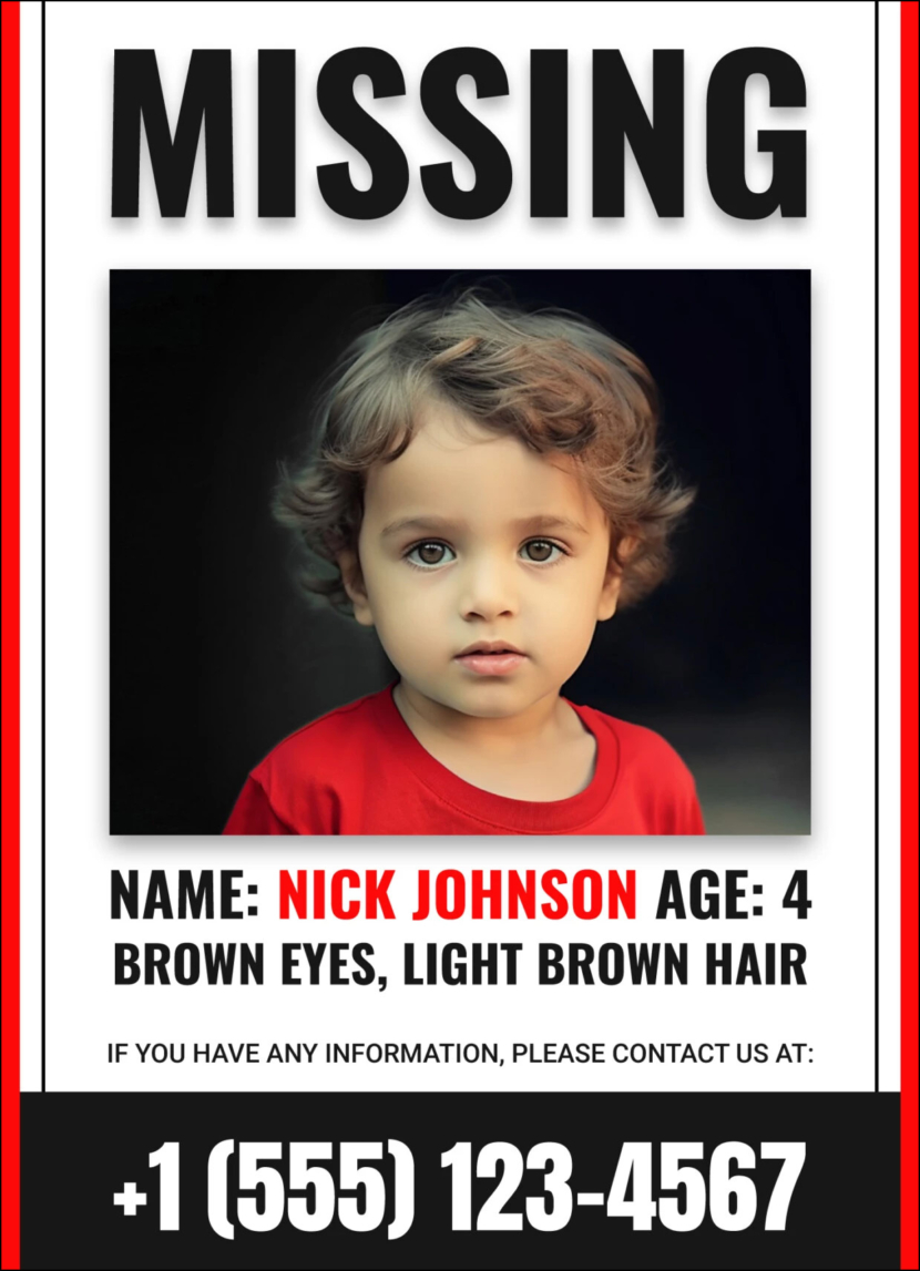 Missing Person Poster